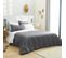 Pack Complet 6 Pièces Anthracite/blanc Housse De Couette Pour Lit 160 X 200 Cm 100% Coton