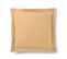 Taie D'oreiller Taupe 63 X 63 Cm Volant Plat Piqué  / 100% Coton / 57 Fils/cm²