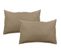 Lot De 2 Taies D’oreiller  Pur Coton Teint Lavé 63 Fils/cm² Vent Du Sud -  Camel - 50 X 70 Cm