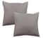 Lot De 2 Taies D’oreiller  Pur Coton Teint Lavé 63 Fils/cm² Vent Du Sud -  Galet - 65 X 65 Cm