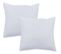 Lot De 2 Taies D’oreiller  Pur Coton Teint Lavé 63 Fils/cm² Vent Du Sud -  Neige - 65 X 65 Cm