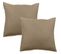 Lot De 2 Taies D’oreiller  Pur Coton Teint Lavé 63 Fils/cm² Vent Du Sud -  Camel - 65 X 65 Cm