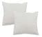 Lot De 2 Taies D’oreiller  Pur Coton Teint Lavé 63 Fils/cm² Vent Du Sud -  Nacre - 65 X 65 Cm