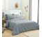 Pack Complet 6 Pièces Gris Clair Housse De Couette Pour Lit 180 X 200 Cm Coton / 57 Fils/cm²