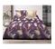 Pack Complet Feather Aubergine Housse De Couette Pour Lit 140 X 190 Cm 100% Coton / 57 Fils/cm²