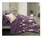 Pack Complet Feather Aubergine Housse De Couette Pour Lit 160 X 200 Cm 100% Coton / 57 Fils/cm²