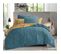 Pack Complet Solaris Blue Housse De Couette Pour Lit 140 X 190 Cm 100% Coton / 57 Fils/cm²