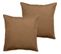 Lot De 2 Taies D'oreiller Percale Pur Coton 80 Fils/cm² - Cognac - 65 X 65 Cm