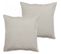 Lot De 2 Taies D'oreiller Percale Pur Coton 80 Fils/cm² - Naturel - 65 X 65 Cm