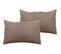 Lot De 2 Taies D’oreiller Palace Pur Coton Teint Lavé 63 Fils/cm² - Palace Tabac - 50 X 70 Cm