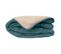 Couette Chaude Bicolore Gamme Microfibre - Toison D'or - Cocoon Bleu Paon Galet - 220 X 240 Cm