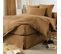 Pack Housse De Couette "gaïa"- "gaze De Coton" - Gaïa Camel - Pack 3 Pièces Pour Lit 90 X 190 Cm