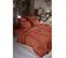 Pack Housse De Couette "gaïa"- "gaze De Coton" - Terracotta - Pack 4 Pièces Pour Lit 180 X 200 Cm