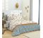 Pack Complet Housse De Couette Réversible Pour Lit 160 X 200 Cm Nature Bleu