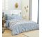 Pack Complet Housse De Couette Réversible Pour Lit 140 X 190 Cm Heart Bleu