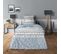 Parure De Couette Pour Lit 90 X 190 Cm Heart Bleu 100% Coton / 57 Fils/cm²