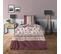 Parure De Couette Pour Lit 90 X 190 Cm Cashemire Bordeaux 100% Coton