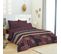 Pack Complet Housse De Couette Réversible Pour Lit 140 X 190 Cm Stella Choco