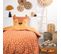 Parure De Couette 140 X 200 "funny Lion" Réversible 100% Coton / 57 Fils/cm²