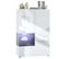 Vitrine Blanc Mat Et Brillant Insertion Noir Mat (lxhxp) : 91,5 X 136,5 X 37 Cm + LED Blanc