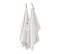 Lot De 2 Essuie-mains Gaze De Coton 50 X 70 Cm Chantilly Blanc