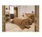 Housse De Couette Double Gaze De Coton Luxe  200 X 200 Cm Gaia Camel