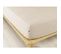 Drap Housse Flanelle Chaude 140 X 190 Cm Bonnet 30 Cm Candice Beige