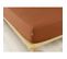 Drap Housse Flanelle Chaude 140 X 190 Cm Bonnet 30 Cm Candice Orange