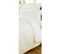 Housse De Couette 100% Coton Luxe 57 Fils 200 X 200 Cm Agathe Blanc