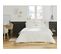 Housse De Couette 100% Coton Luxe 57 Fils 200 X 200 Cm Agathe Blanc