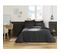 Housse De Couette 100% Coton Luxe 57 Fils 200 X 200 Cm Agathe Anthracite