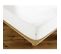 Drap Housse Coton Luxe 90 X 190 Cm Bonnet 30 Cm Ambre Blanc