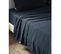 Drap Plat 240 X 300 Cm Double Gaze De Coton Luxe Gaïa Bleu Marine