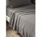 Drap Plat 270 X 300 Cm Double Gaze De Coton Luxe Gaïa Anthracite