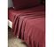 Drap Plat 270 X 300 Cm Double Gaze De Coton Luxe Gaïa Lie De Vin