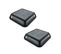 Lot De 2 Balise Solaires Quadry Noir Plastique D12cm