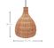 Suspension D'extérieur Bella Outdoor Cable Beige Rotin Naturel H38 Cm