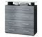 Commode Noir Mat Et Avola Anthracite  (lxhxp) : 76 X 81 X 35