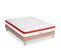 Ensemble Matelas Suprême Mousse Accueil Mémoire Moelleux - 24 Cm Et Sommier Bois - 180 X 200 Cm