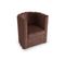 Frida - Fauteuil Vintage En Velours Marron