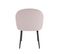 Nina - Lot De 2 Chaises En Velours Rose et Métal Noir