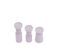 Boston - Set De 3 Bougeoirs Bois Design,  Coloris Rose