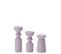 Boston - Set De 3 Bougeoirs Bois Design,  Coloris Rose