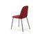 Quatuor De Chaises Rouge Tissu/métal - Comete