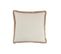 Coussin Bord Tissage Carre Polyester Beige - L 45 X L 45 X H 11 Cm