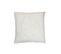 Coussin Feuilles Carre Polyester Blanc - L 43 X L 43 X H 14 Cm