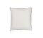 Coussin Feuilles Carre Polyester Blanc - L 43 X L 43 X H 14 Cm