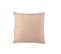 Coussin Croix Carre Cuir Rose - L 45 X L 45 X H 8 Cm