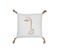 Coussin Visage Carre Polyester Blanc - L 45 X L 45 X H 11 Cm