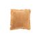 Coussin Frange Coton Velours Ochre - L 45 X L 45 X H 10 Cm